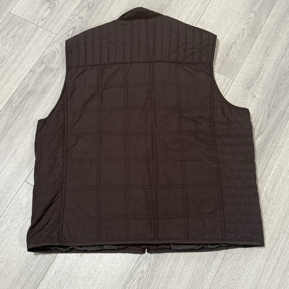 Jos. A. Bank Men's Quilted Vest, Full-Zip Size XXL Brown - Picture 2 of 12